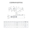 Brazo Gato Hidraulico Cierra Puerta Aéreo Visalock VL66 100-150Kg