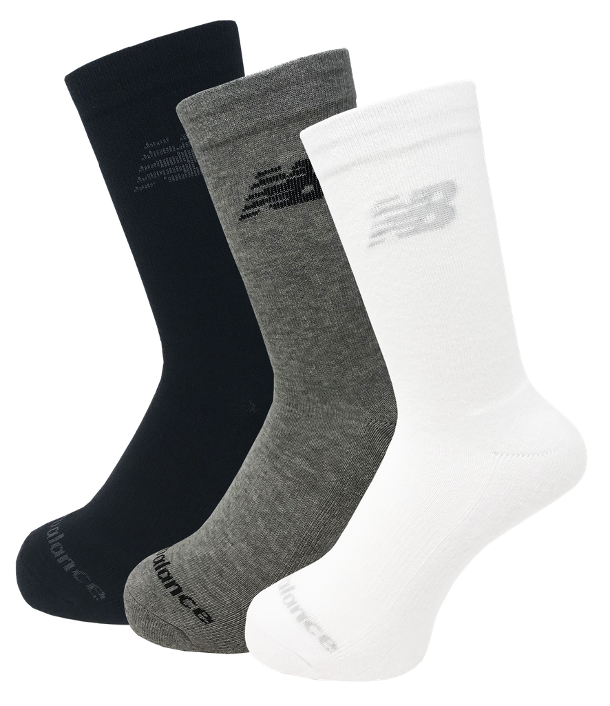Media Alta New Balance Performance Cotton Cushioned Crew 3 Pack Multicolor