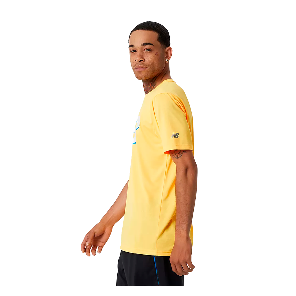 Camiseta de hombre New Balance Graphic Accelerate Amarillo