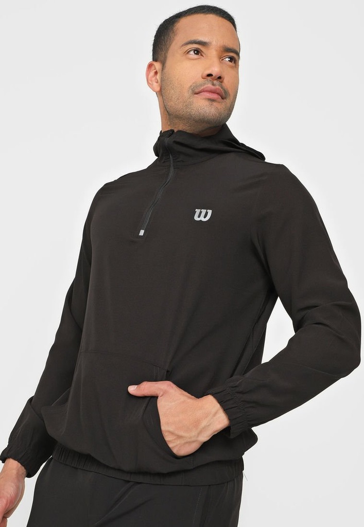 Buzo Con Capota Wilson  Flex Caballero 98281 Negro