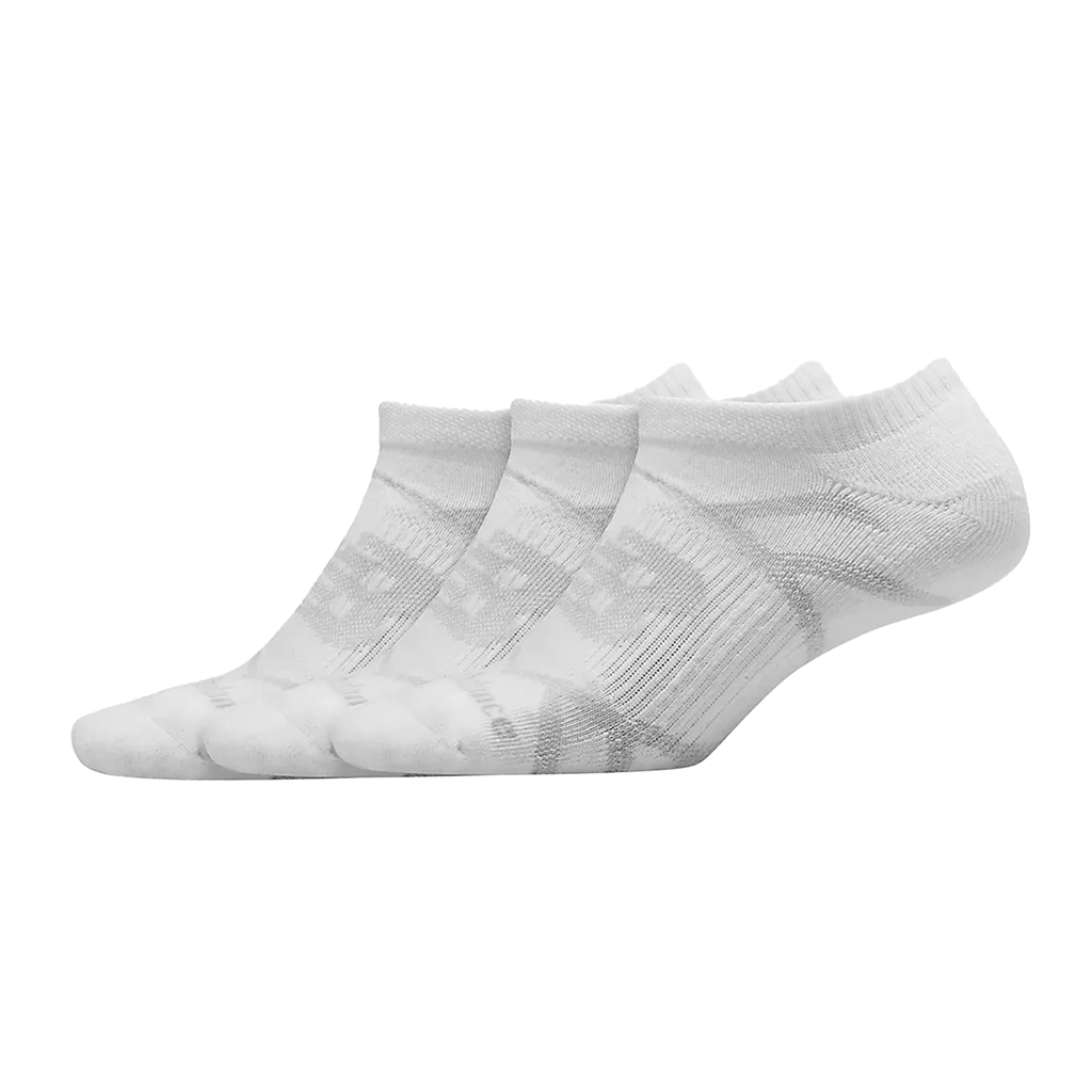 **Media Corta New Balance Peformance Unisex 3 Pack Blanco/Gris