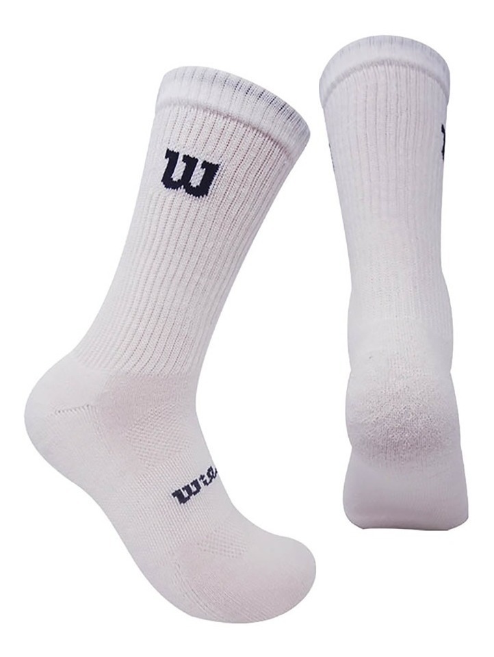 Calcetin/Media tobillera deportiva de algodón Wilson Unisex X3 Unitalla