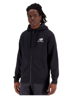 Chaqueta New Balance Essentials Stacked Logo French Terry Gris (8 unidades)