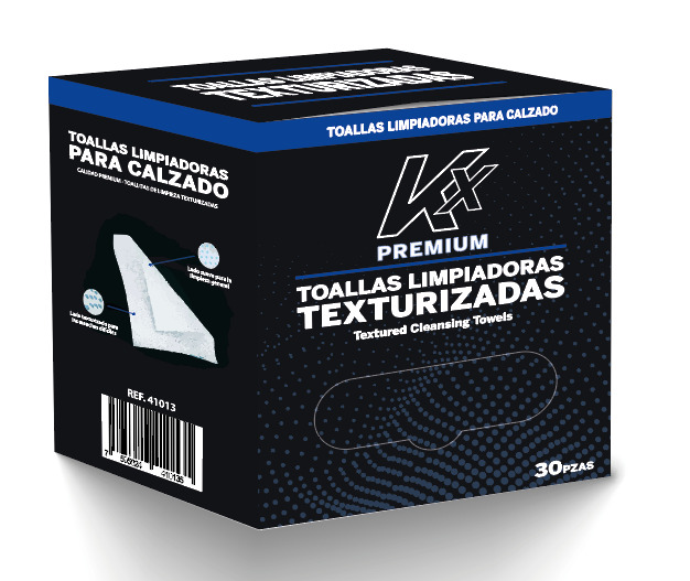 Toallas Limpiadoras para Calzado KX Premiun Caja Display x30 unidades
