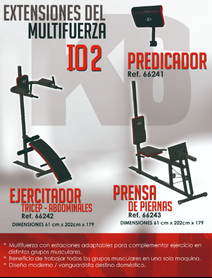 Estación K6 IO 2 Ejercitador Superior