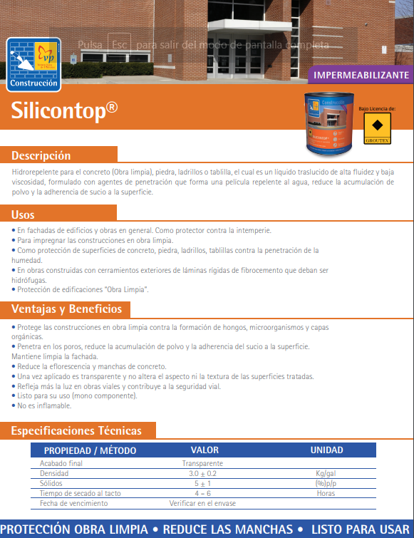 Silicontop VP Base 1 Galón