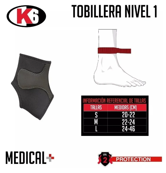 Tobillera K6 de Neopreno