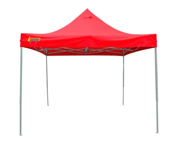 Marco de Hierro para Toldo 16Kg K-Pop 3x3 m + Tela Básica para Techo de Toldo de Hierro K-Pop 3x3 m (ROJO)
