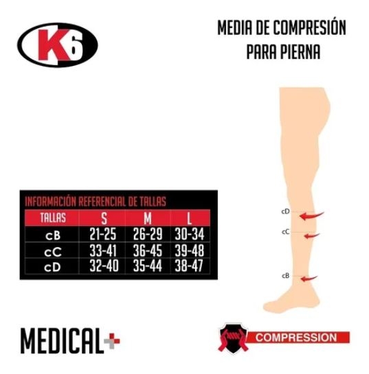 Medias de Compresión K6 Azul