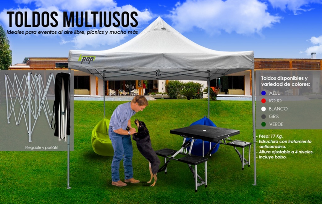 Tela para Toldo de Hierro K-Pop 3x3 m (ref.:11214) (VEN)