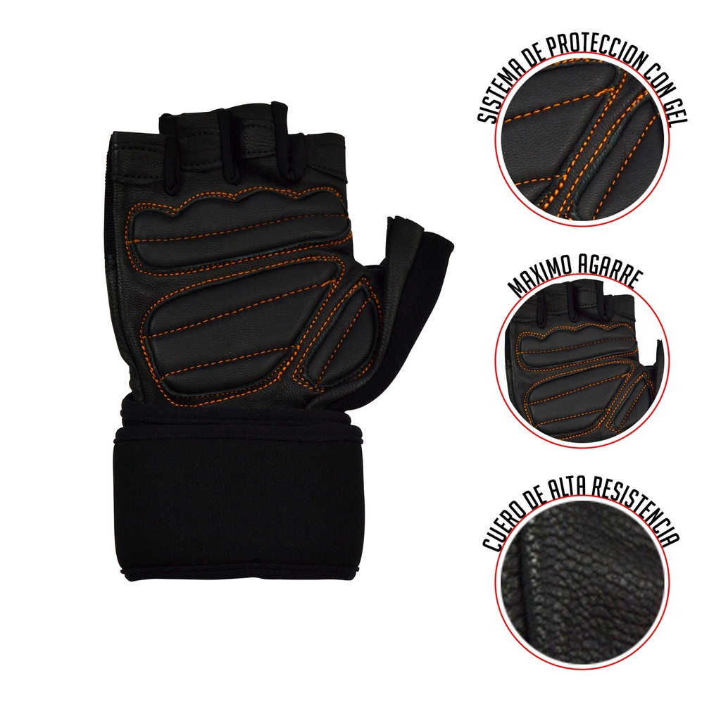 Guantes para Pesas K6 Ice Border Naranja (XL)