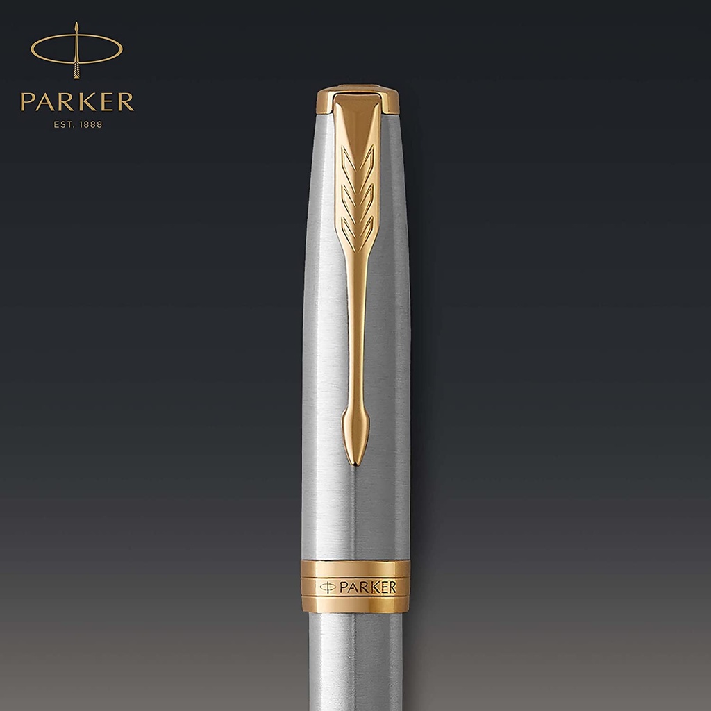 Bolígrafo Roller Parker Sonnet Acero Inoxidable Acabado Oro