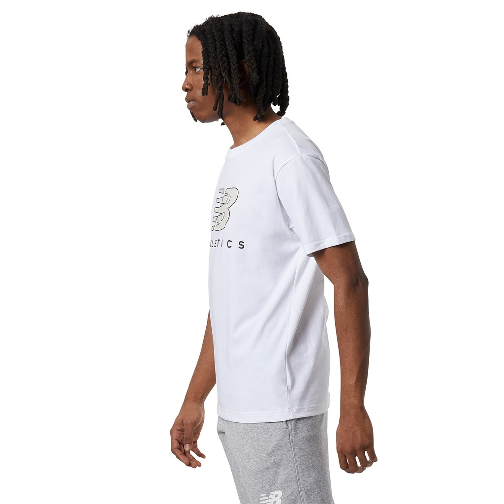 Franela de Hombre New Balance Athletics Graphic Logo Blanca