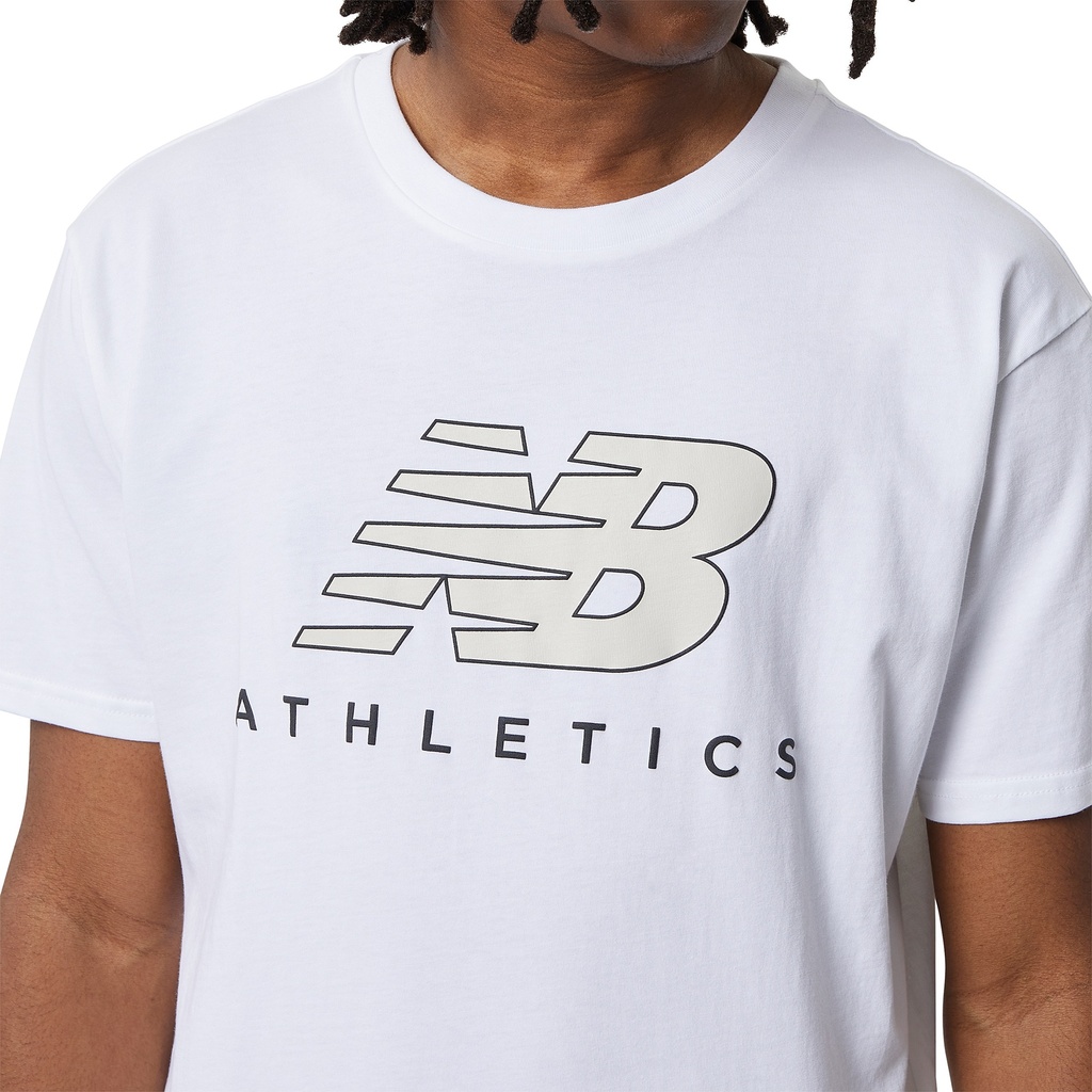 Franela de Hombre New Balance Athletics Graphic Logo Blanca