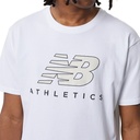 Franela de Hombre New Balance Athletics Graphic Logo Blanca