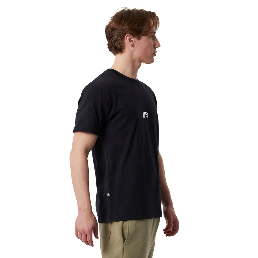 Camiseta de Hombre New Balance Essentials Graphic Negra