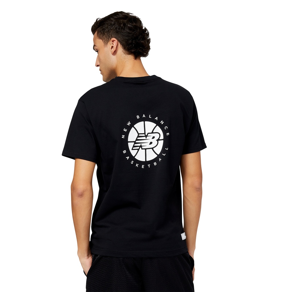 Camiseta de Hombre New Balance Hoops Essentials Fundamental Negra