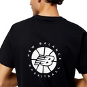 Camiseta de Hombre New Balance Hoops Essentials Fundamental Negra