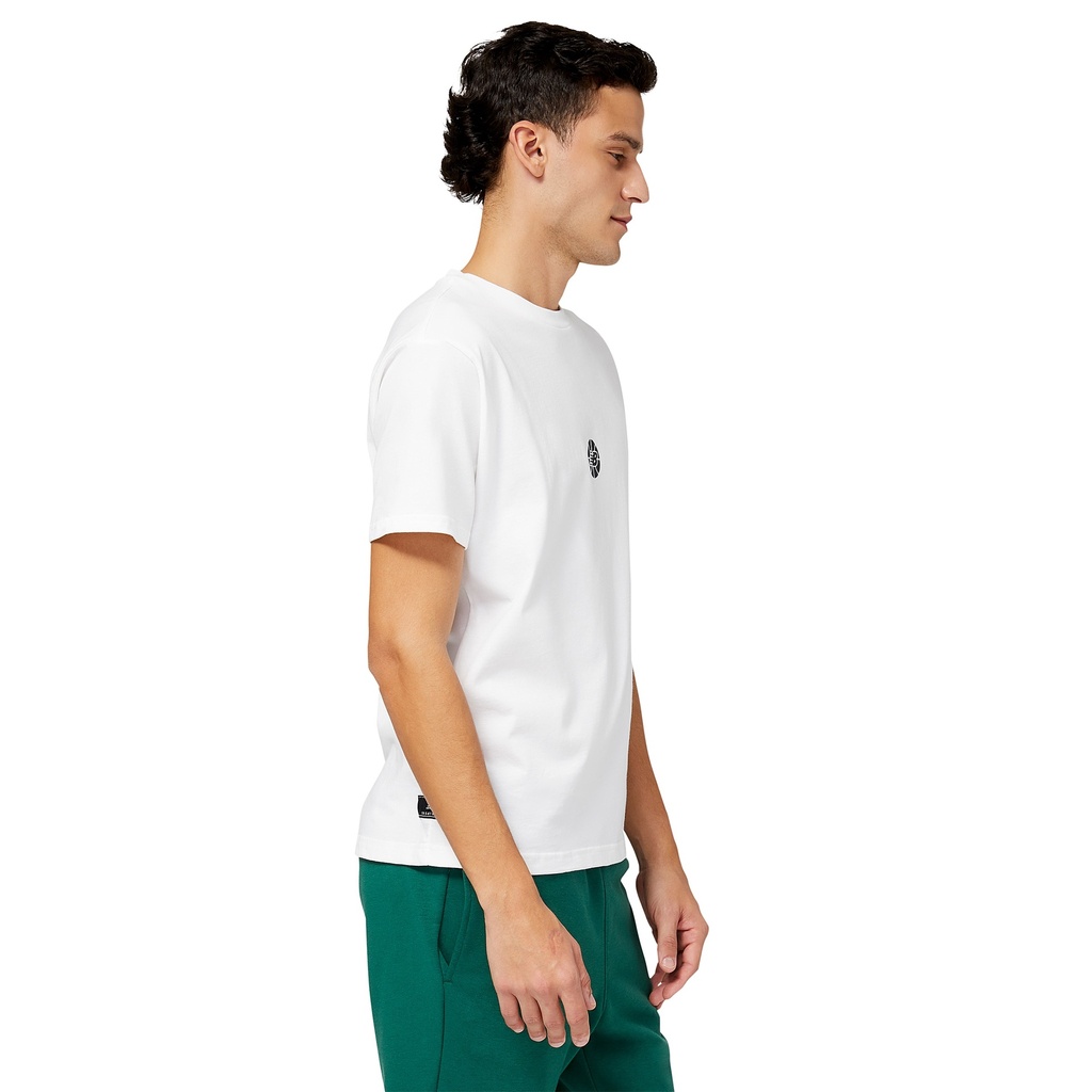 Camiseta de Hombre New Balance Hoops Essentials Fundamental Blanco
