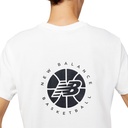 Camiseta de Hombre New Balance Hoops Essentials Fundamental Blanco