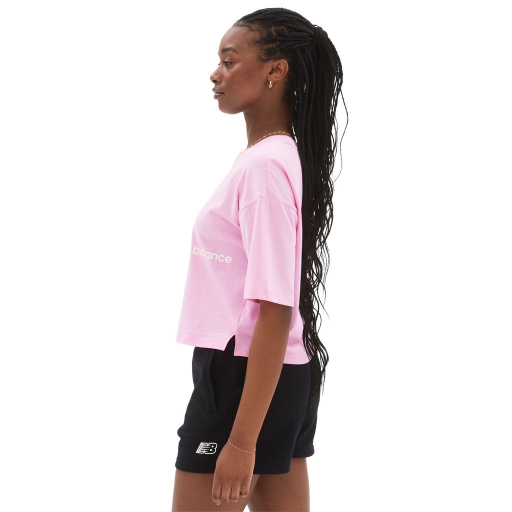 Camiseta de Mujer New Balance Essentials Graphic Rosado