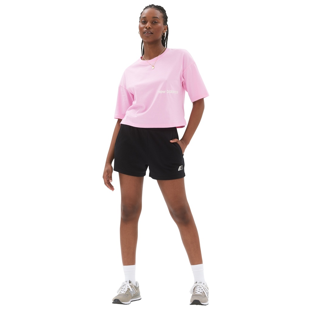 Camiseta de Mujer New Balance Essentials Graphic Rosado