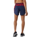Short de Mujer New Balance Printed Accelerate 5 inch Azul/Rojo