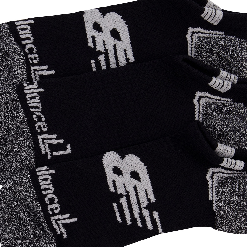 Media Corta New Balance No Show Run 3 Pack Negro