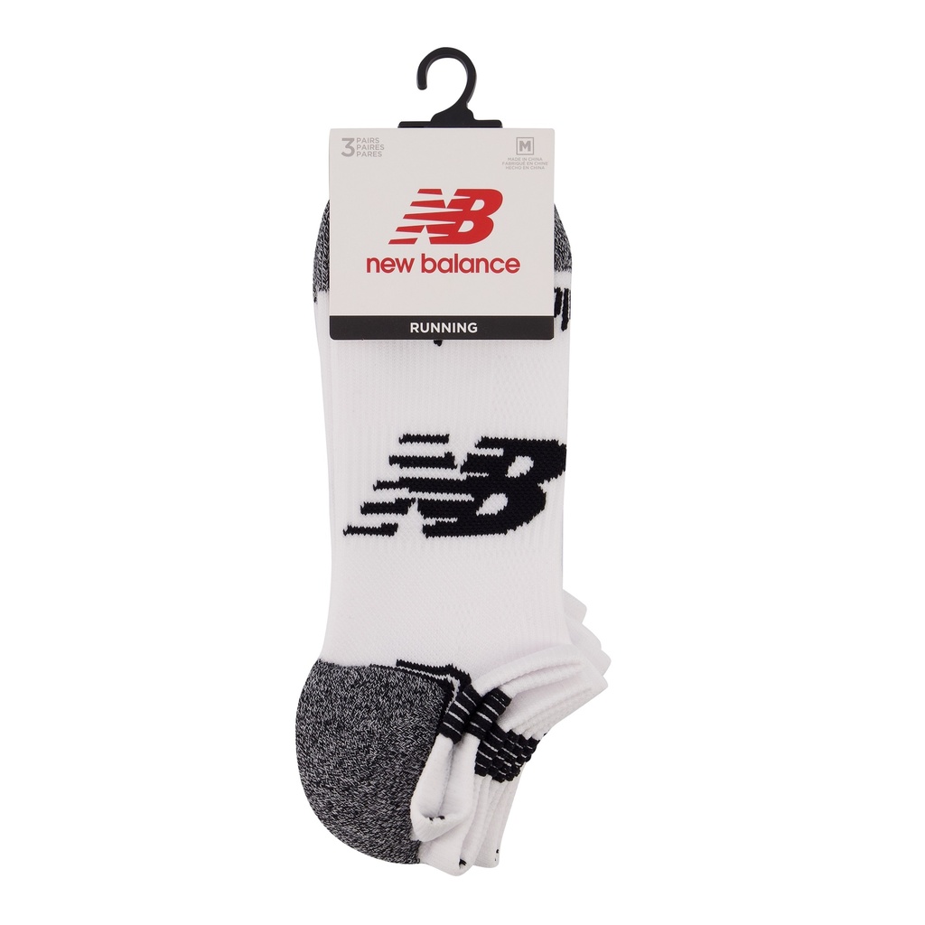 Media Corta New Balance No Show Run 3 Pack Blanco