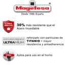 Plancha Lisa Gourmet Magefesa 28 Cm Aluminio Anodizado