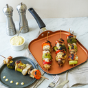 Plancha Asador Practix 27 Cm Aluminio Anodizado Magefesa