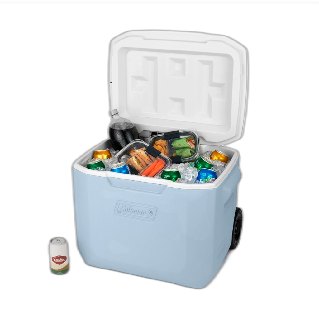 Cava Coleman 60 QT Ruedas Azul Claro 