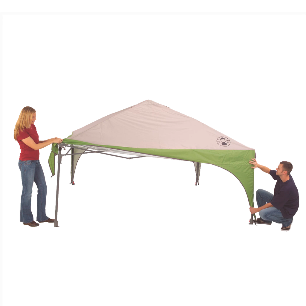 Toldo Coleman 10 x 10 con montaje instantáneo Gris/Verde