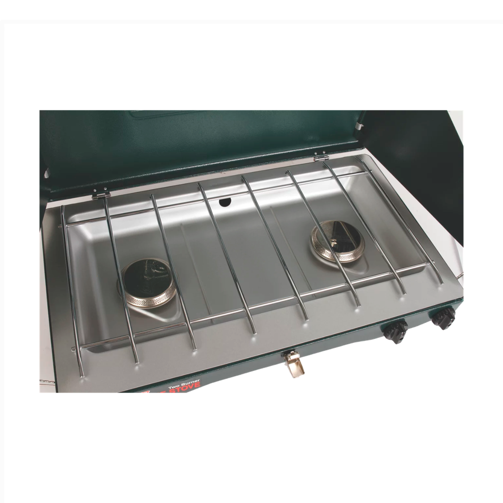 Cocinilla clásica de gas Coleman 2 hornilla Verde