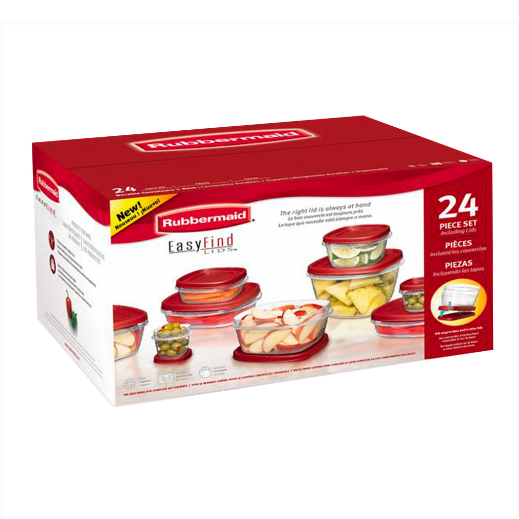 Set de 24 Recipientes con tapa diferentes tamaños Take Alongs Rubbermaid