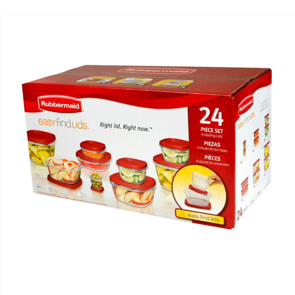 Set de 24 Recipientes con tapa diferentes tamaños Take Alongs Rubbermaid