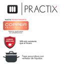 Set Juego de Ollas Batería Practix A 7 Pzas Aluminio Anodizado Magefesa