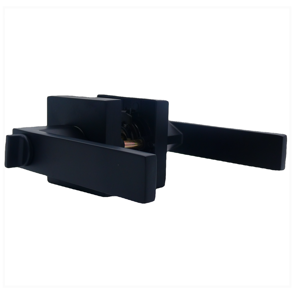 Cerradura Manilla Venezia Visalock Baño Negro Mate