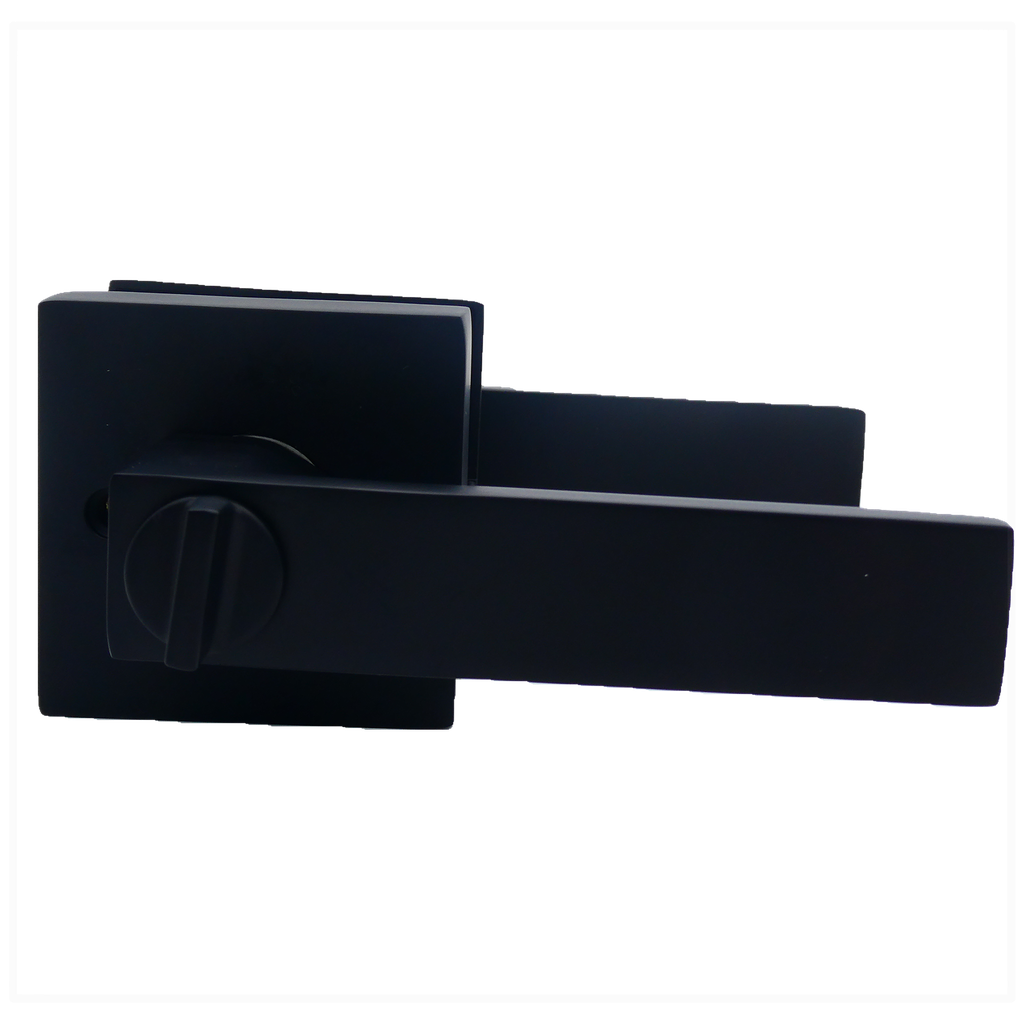 Cerradura Manilla Venezia Visalock Baño Negro Mate