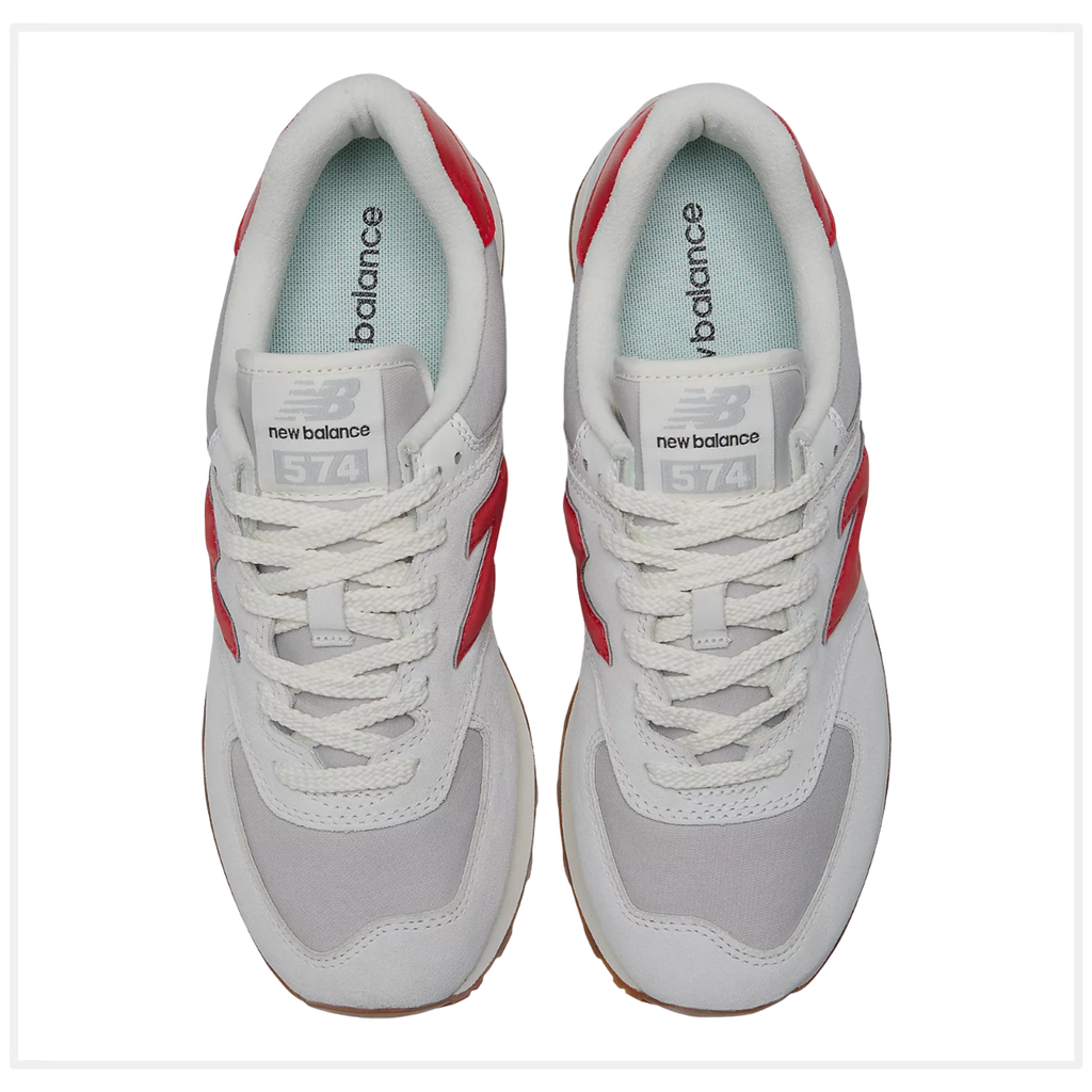 Zapato de Hombre New Balance Lifestyle 574 Gris/Rojo