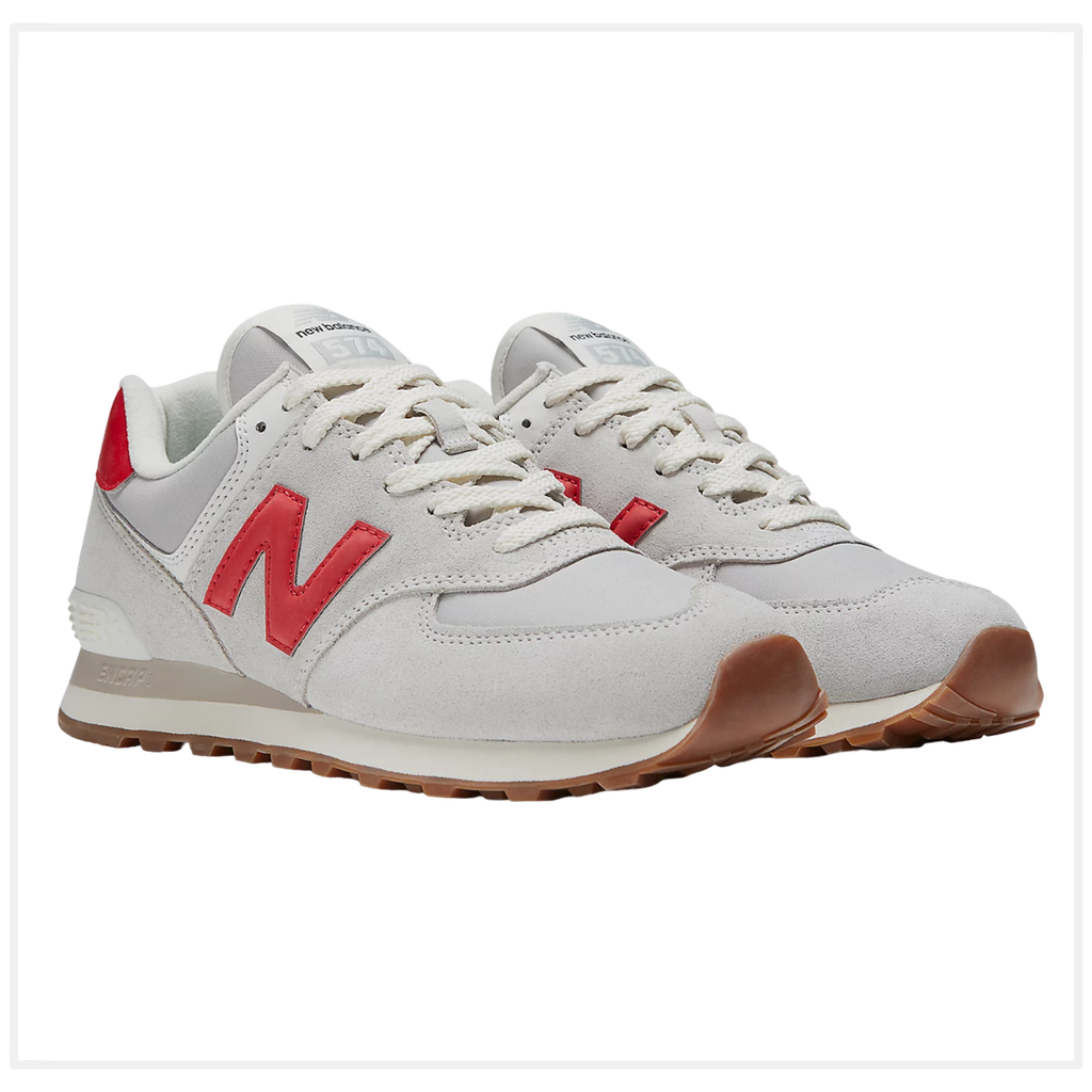 Zapato de Hombre New Balance Lifestyle 574 Gris/Rojo