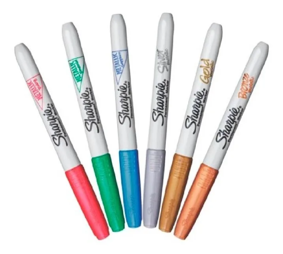 Metallic Sharpie Tx6 (O/P/B/Z/R/E)