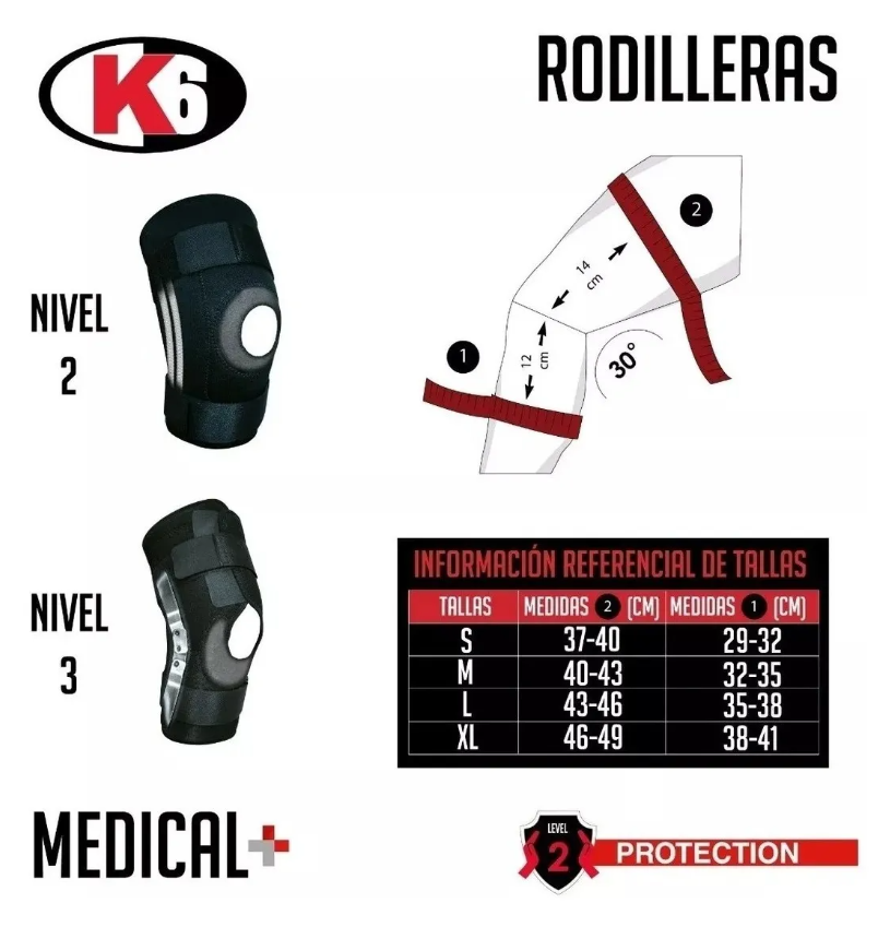 Rodillera K6 Nivel 3