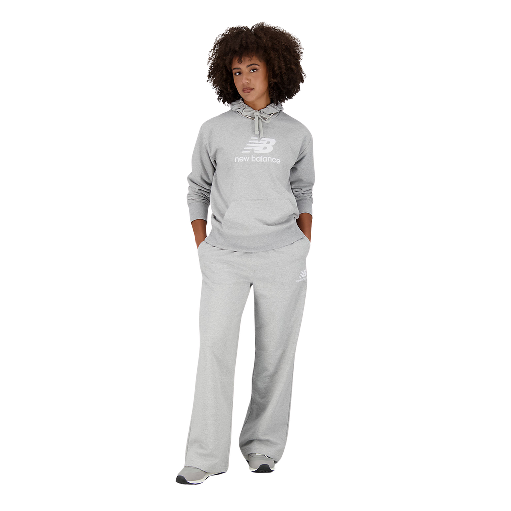 Pantalón Mono Ancho Mujer New Balance Essentials Stacked Logo French Terry