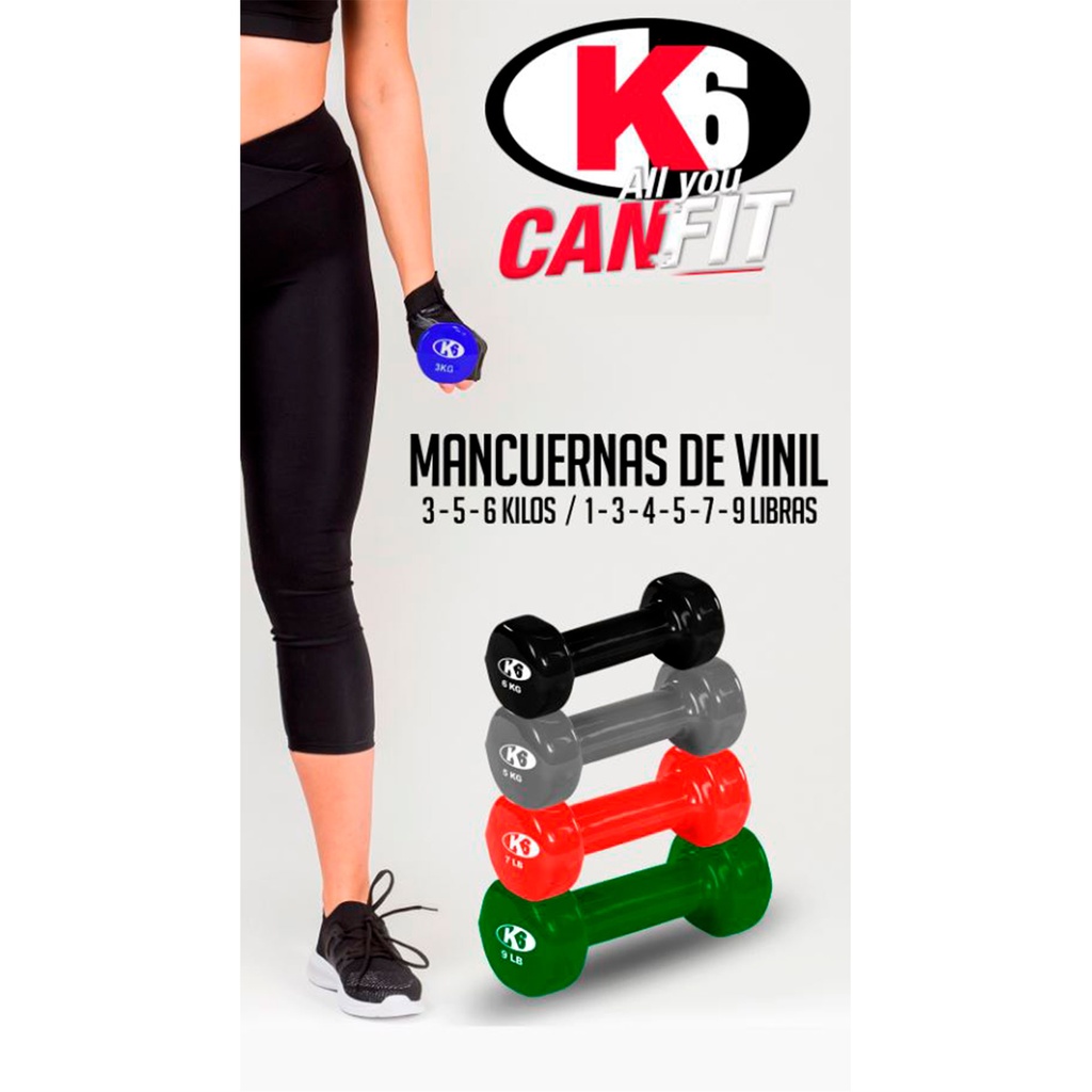 Mancuerna de Vinil K6 6Kg