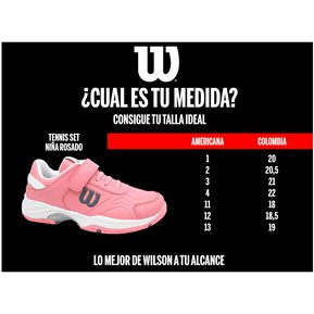 Calzado de Niña Wilson Set Kids Tns Azl Mr/Ros/Bl (T21904)