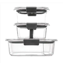 Set de 20 Recipientes de profundidad media con Cierre Hermético transparente Brilliance Rubbermaid
