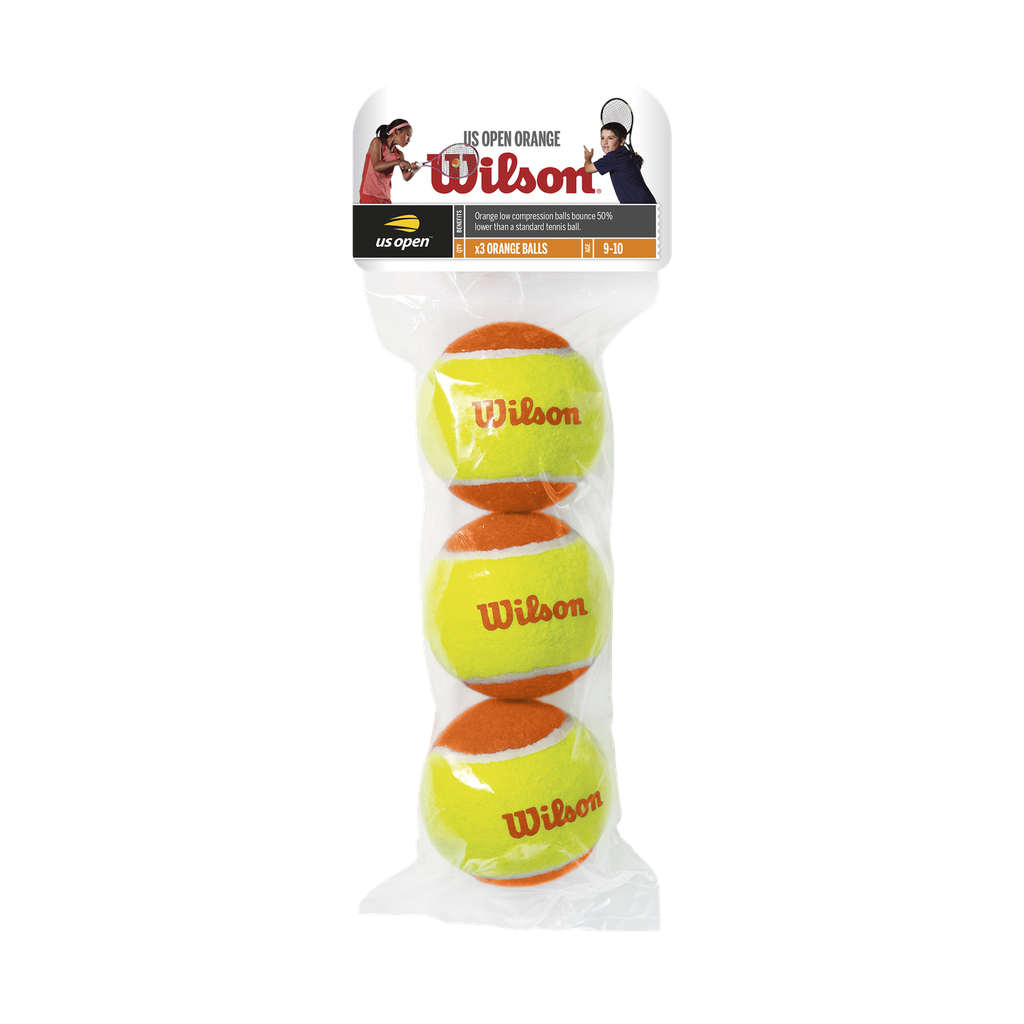 Tennis Balls x3 Wilson Transition Orange Dot