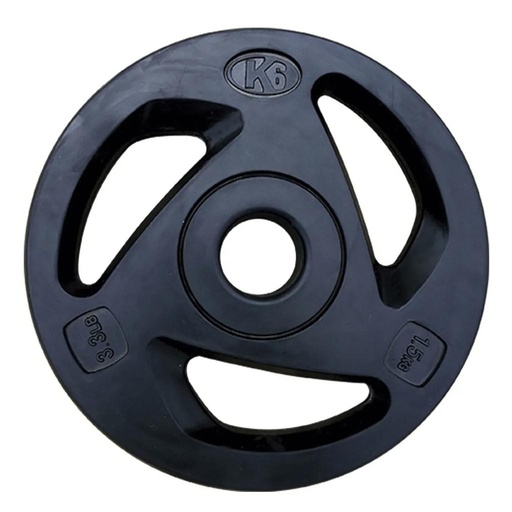 [66608] Disco de Pesas K6 Multiagarre con Goma 1.5 kg