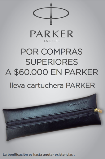 [N9777555333120] Cartuchera Parker Negra Promocional